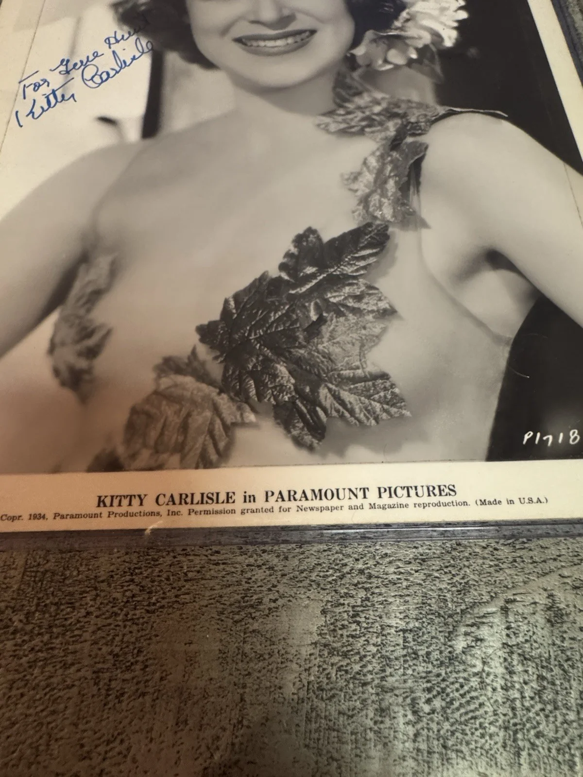 Kitty Carlisle — Kitty Carlisle Murder at Vanities 1934 Signed Vintage Original Dblwt Photo COA, изображение 3
