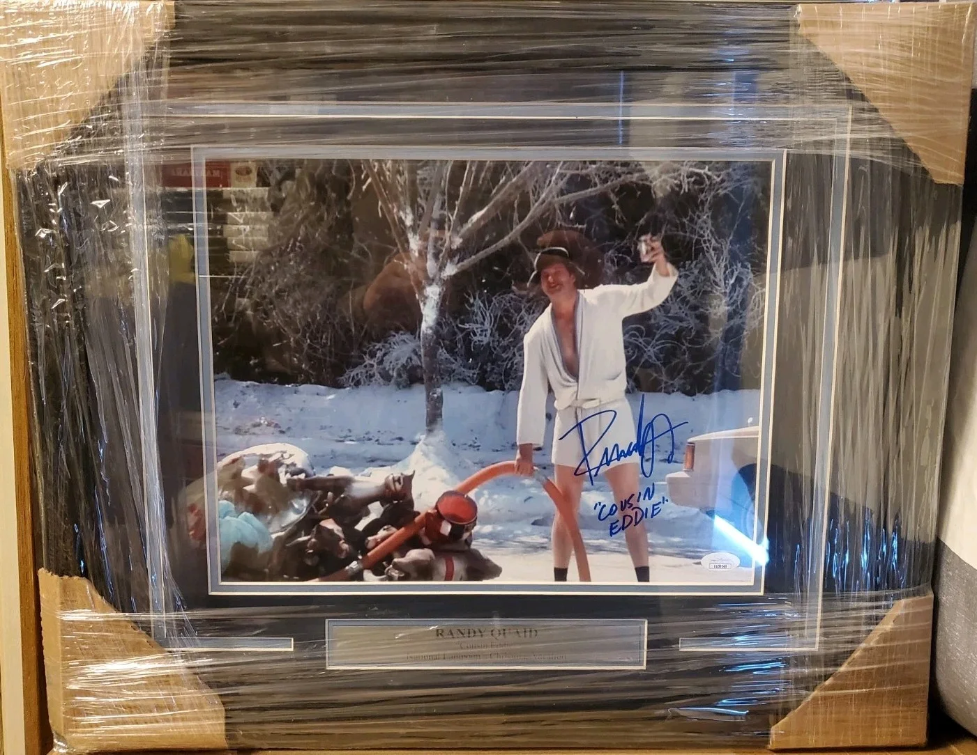 Randy Quaid — NICE FRAMED & Matted Randy Quaid Autographed 11x14 Photo Christmas Vacation JSA, image 2