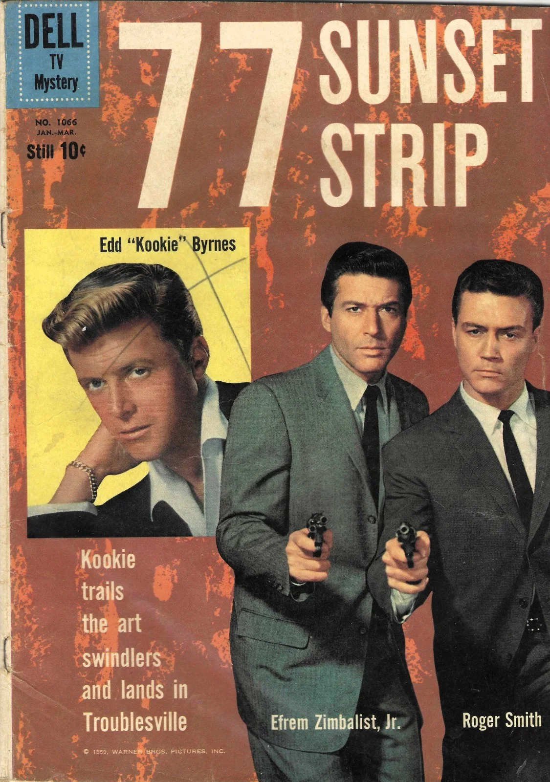 efram zimbalist Jr — 77 SUNSET STRIP Efram Zimbalist Jr. signature card with COA + FIRST COMIC, image 3
