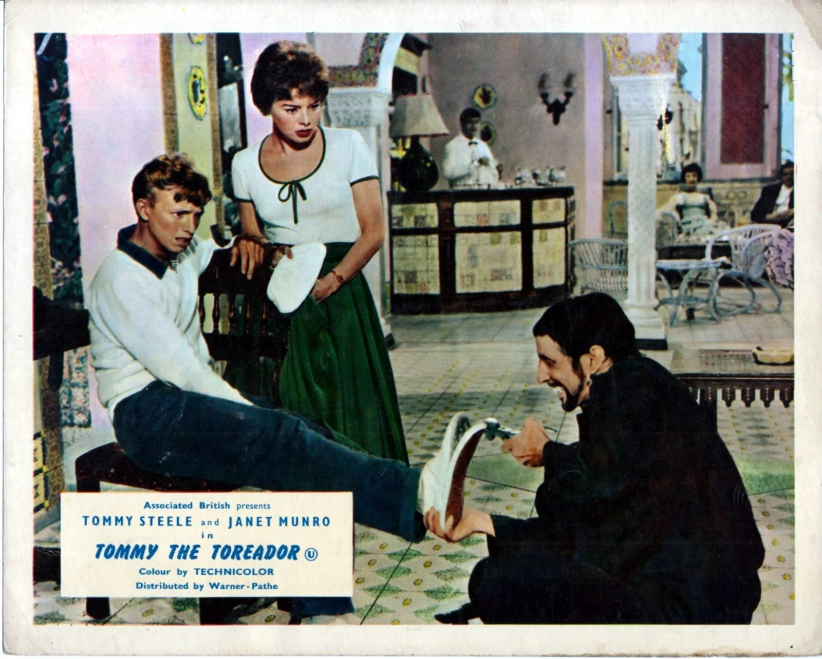 TOMMY THE TOREADOR 1959 Tommy Steele, Janet Munro 3 UK 10x8 LOBBY CARDS, изображение 2