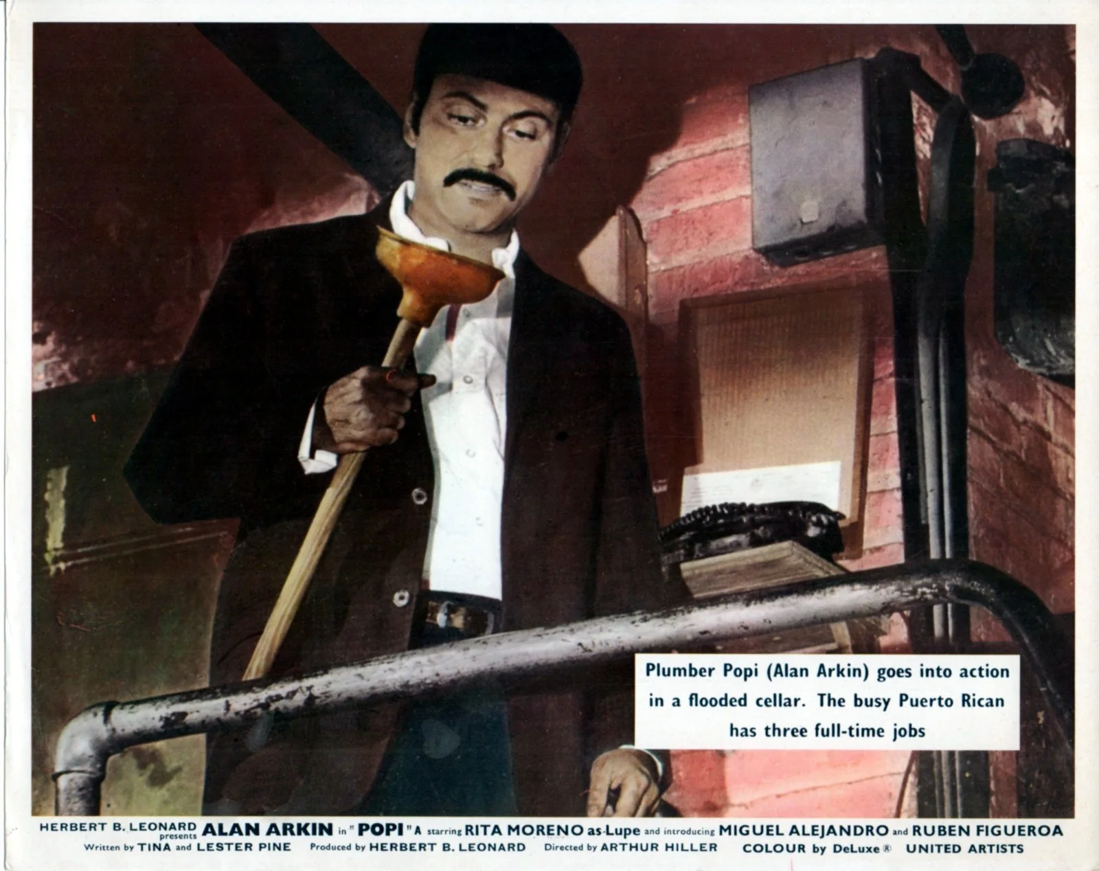 POPI 1969 Alan Arkin, Rita Moreno, Reuben Figueroa UK 10x8 LOBBY SET, изображение 2