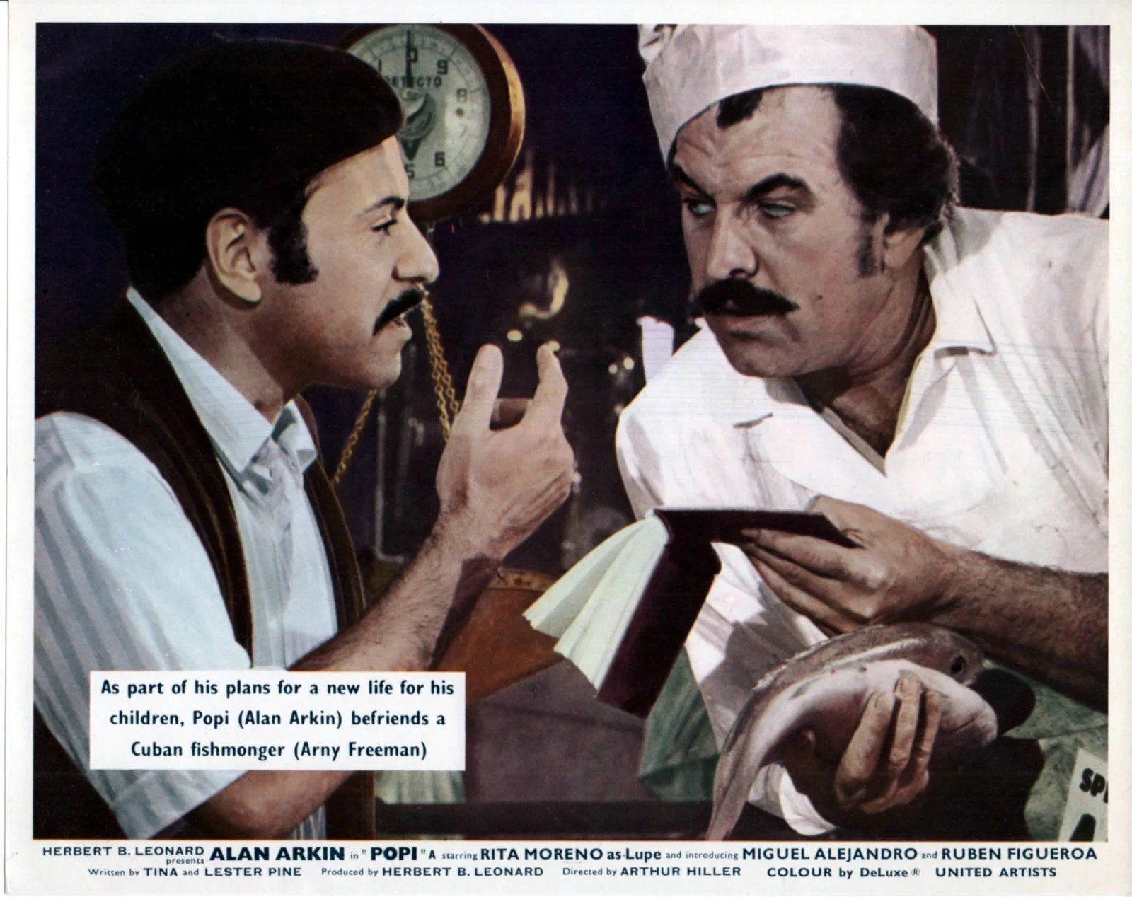 POPI 1969 Alan Arkin, Rita Moreno, Reuben Figueroa UK 10x8 LOBBY SET, изображение 4