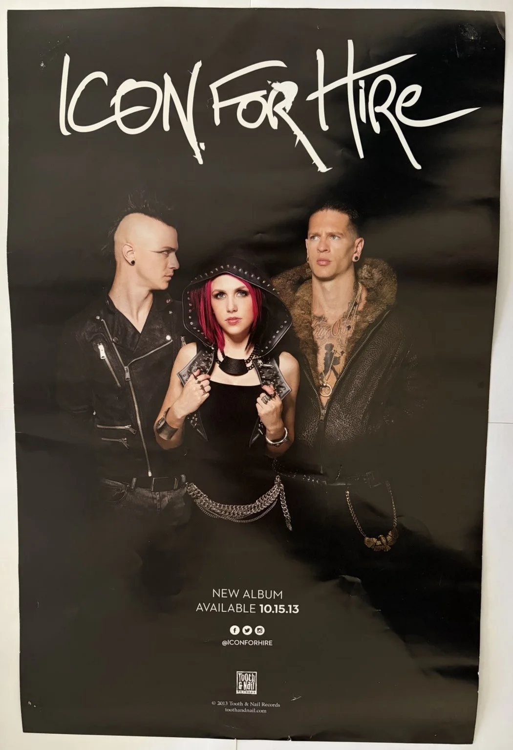 Icon For Hire Self-titled Album CD Signed Autographed Poster 2013 Tooth & Nail, image 2