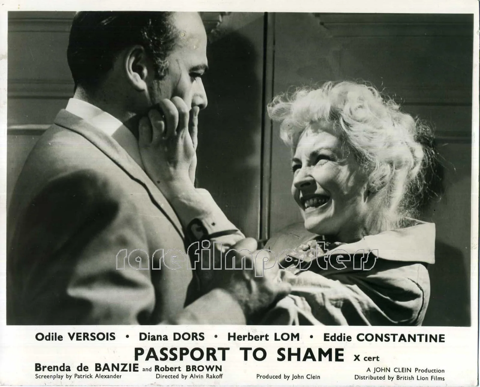PASSPORT TO SHAME 1958 Odile Versois, Eddie Constantine 3 10x8 LOBBY CARDS, image 3