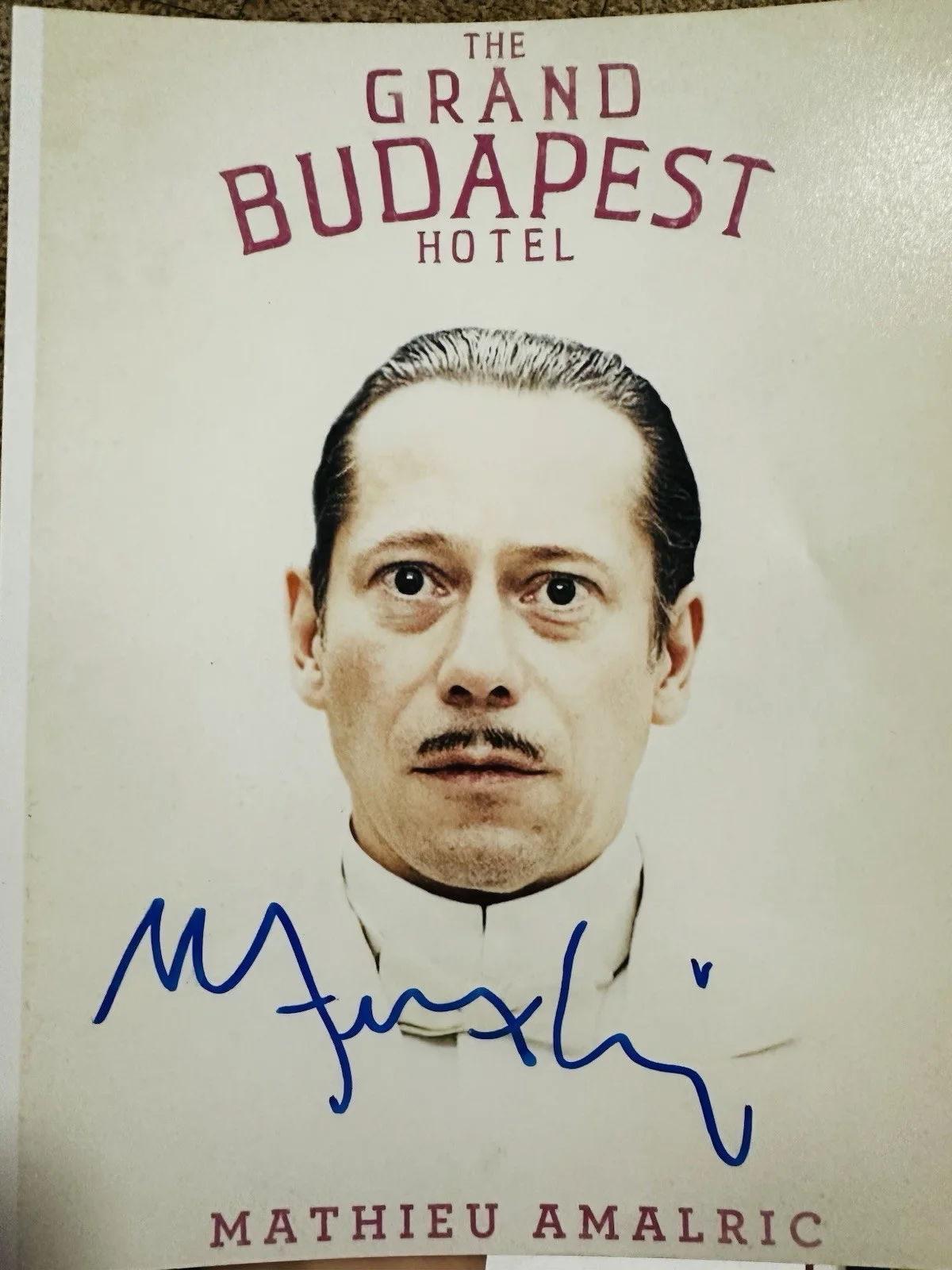 Mathieu Amalric — Mathieu Amalric signed Grand Budapest 8x10 Photo. Quantum Of Solace