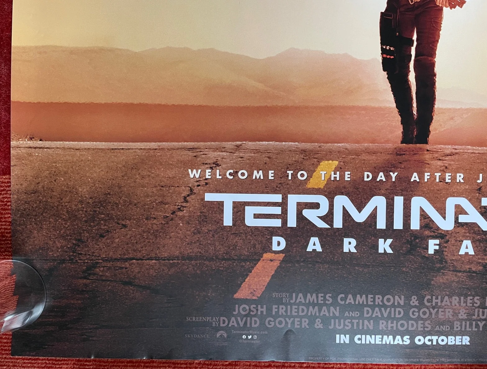 TERMINATOR: DARK FATE (2019) Original UK Quad Movie Film Poster Linda Hamilton, изображение 4