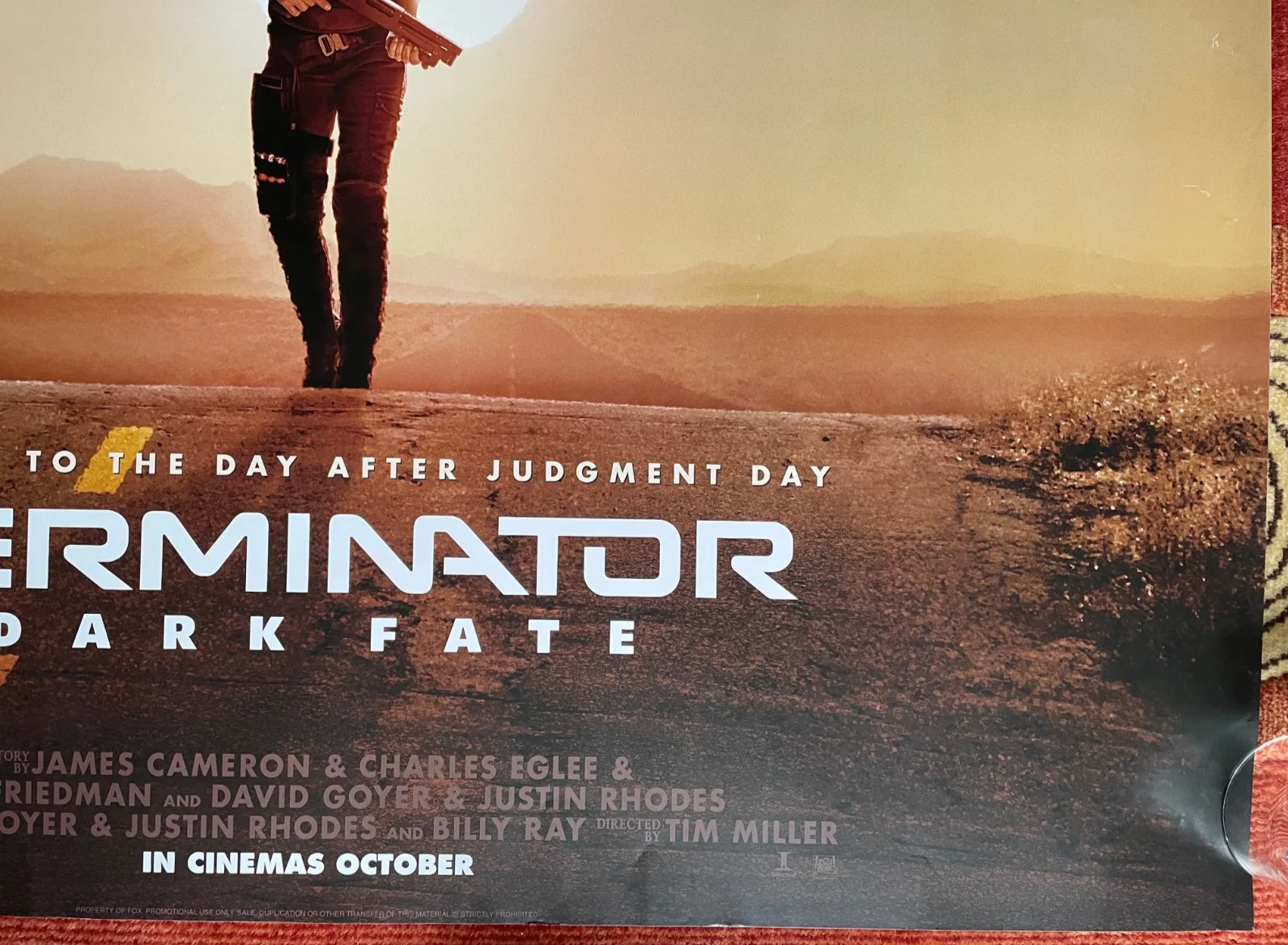 TERMINATOR: DARK FATE (2019) Original UK Quad Movie Film Poster Linda Hamilton, изображение 5