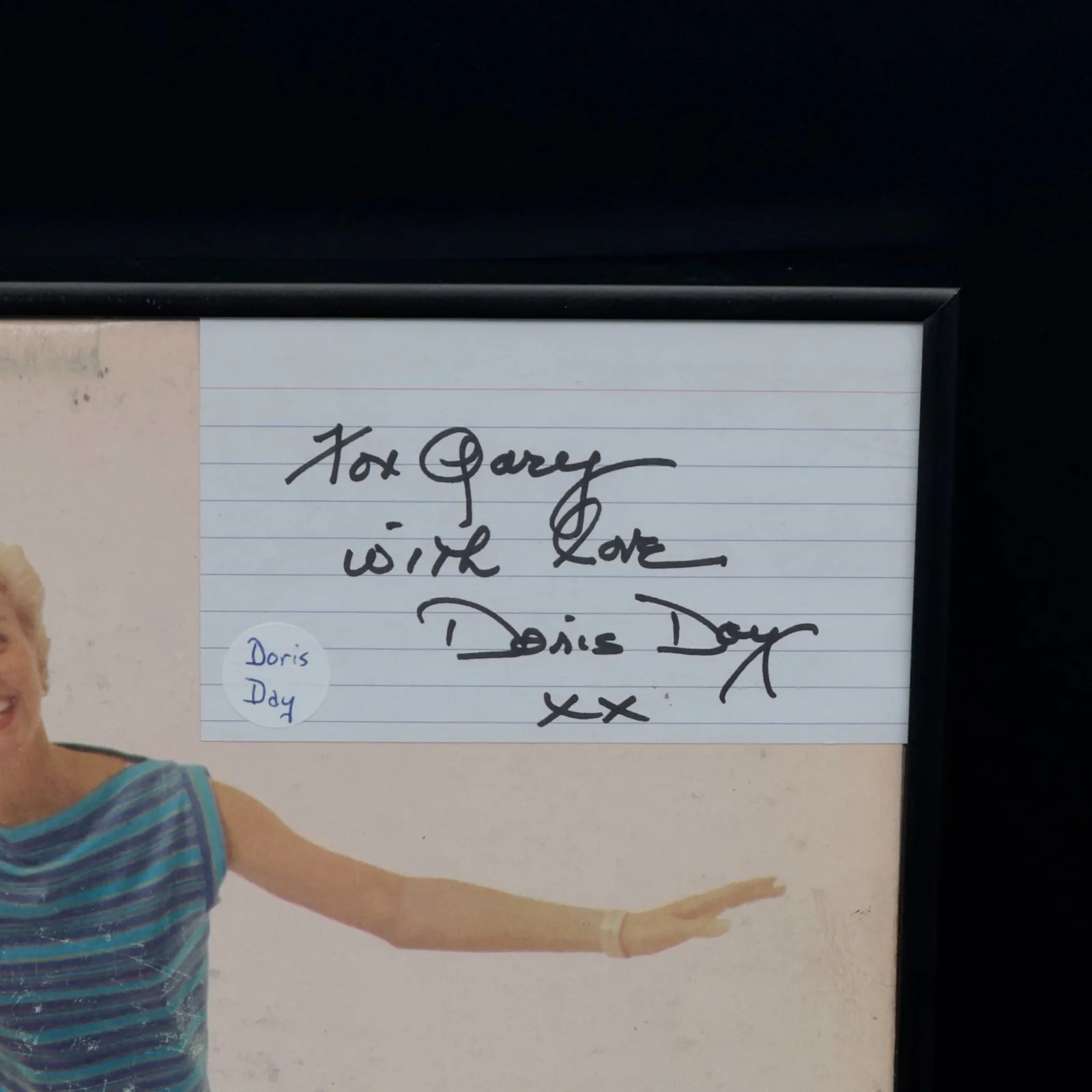 Doris Day Cuttin' Capers Vinyl LP and Signed 3x5 Index Card Autograph, image 2