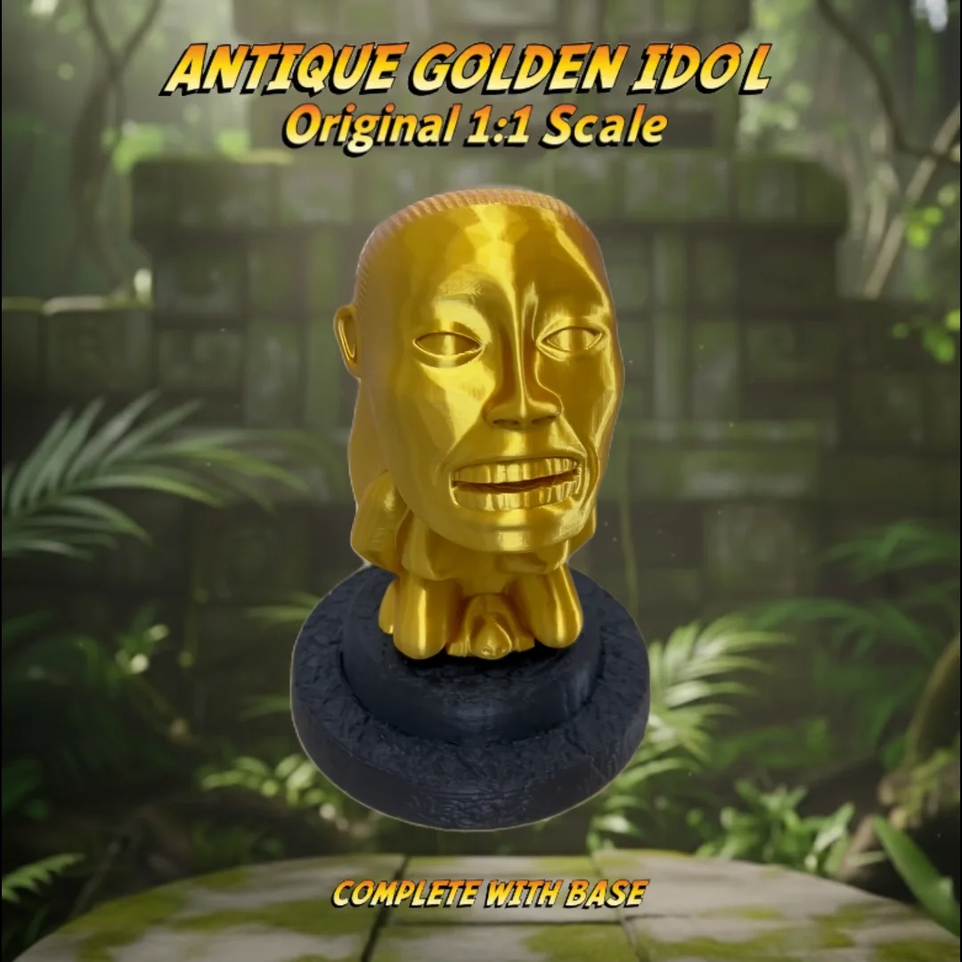 The Golden Idol / Fertility Idol Replica Inspired by Indiana Jones - 3D Printed, изображение 2