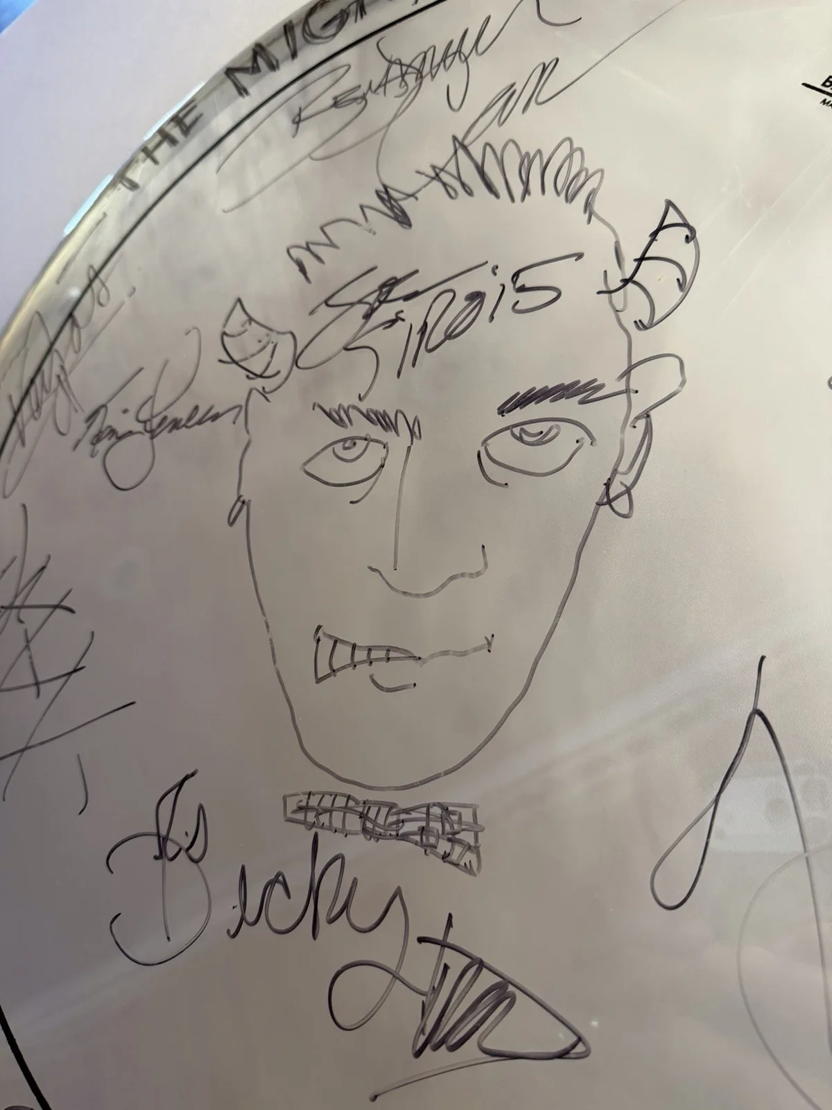The Mighty Mighty Bosstones Band Signed Bass Drumhead 9 Signatures & Inscribed, изображение 2