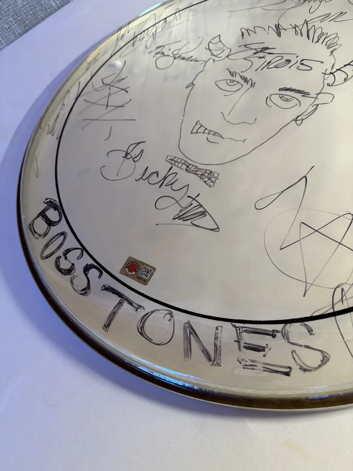 The Mighty Mighty Bosstones Band Signed Bass Drumhead 9 Signatures & Inscribed, изображение 3