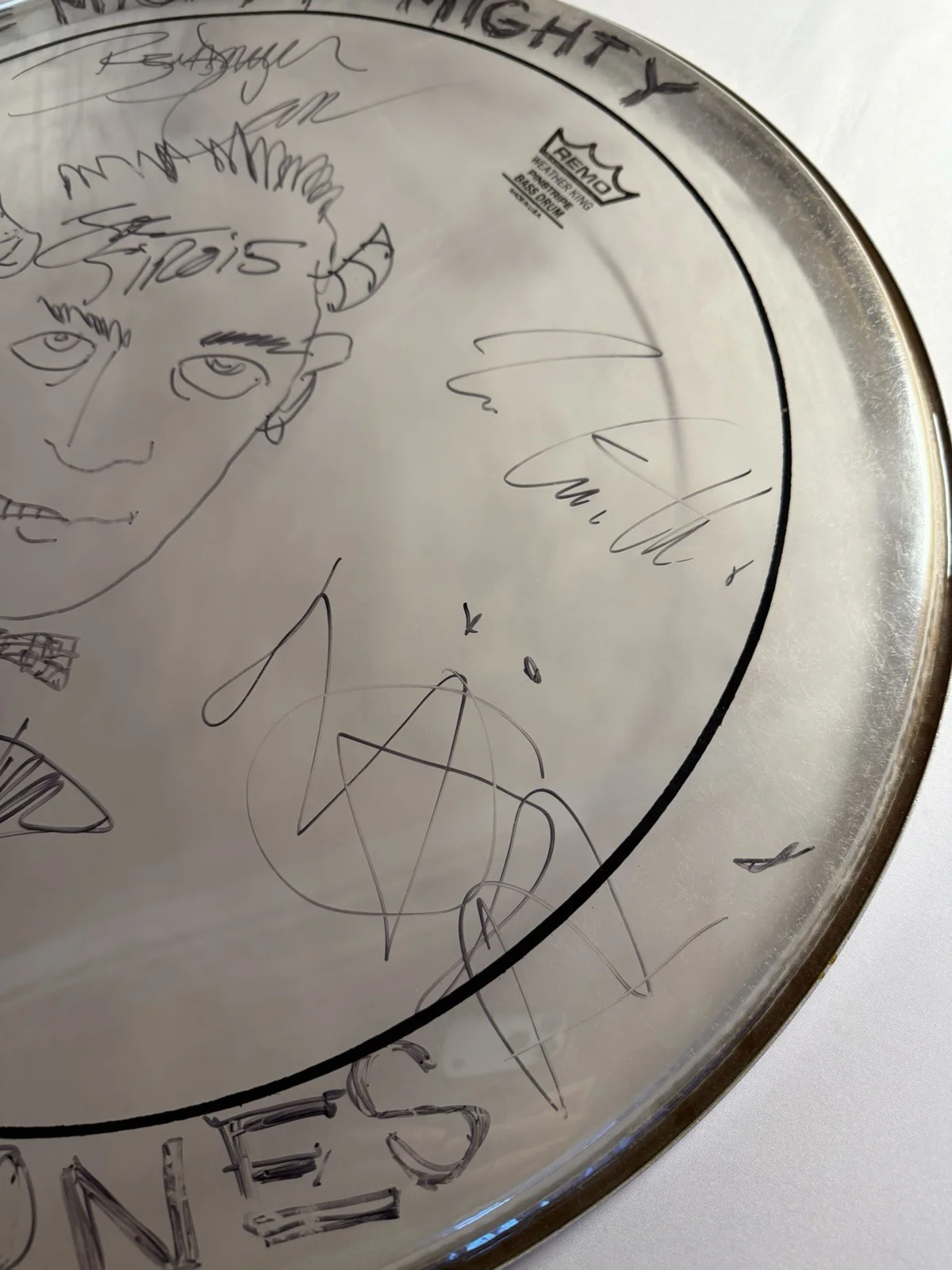 The Mighty Mighty Bosstones Band Signed Bass Drumhead 9 Signatures & Inscribed, изображение 4