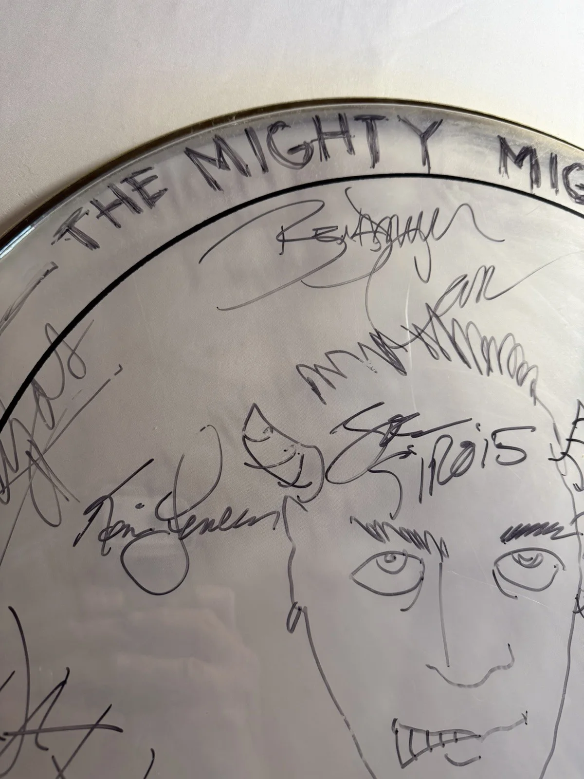 The Mighty Mighty Bosstones Band Signed Bass Drumhead 9 Signatures & Inscribed, изображение 5