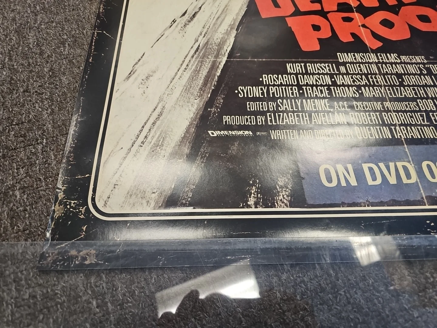 Rare Quentin Tarantino Death Proof SIGNED AUTOGRAPHED MOVIE POSTER 26.5X39.5, изображение 3