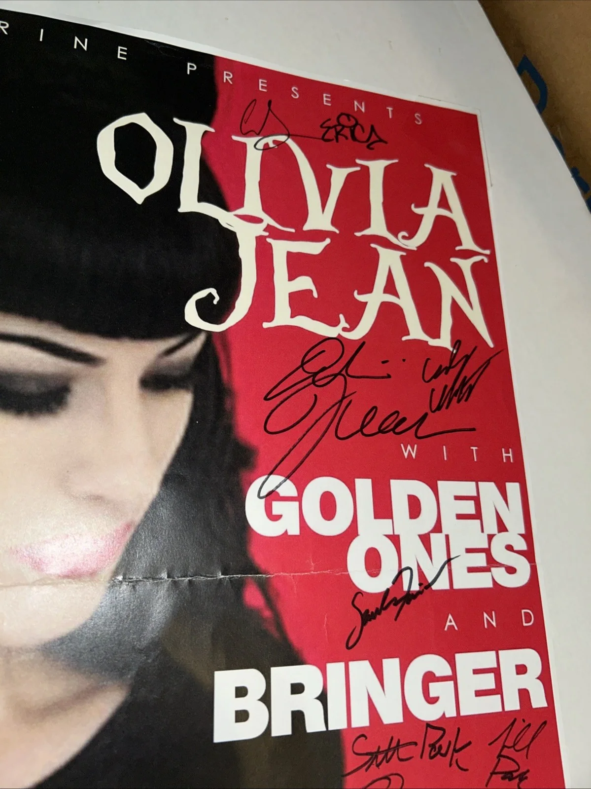 Olivia Jean Concert Poster Autographed 17”x11”, изображение 3
