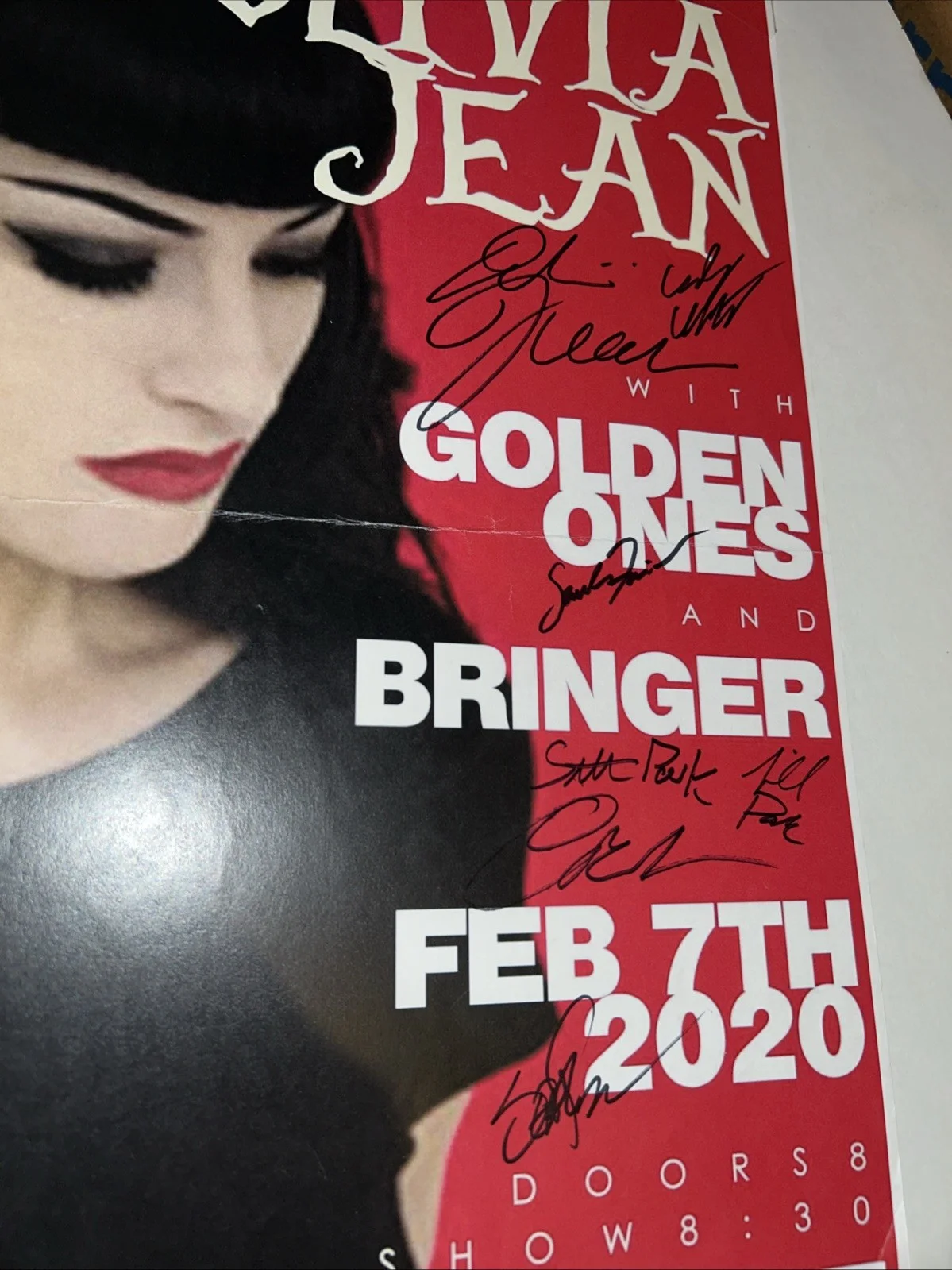 Olivia Jean Concert Poster Autographed 17”x11”, изображение 4
