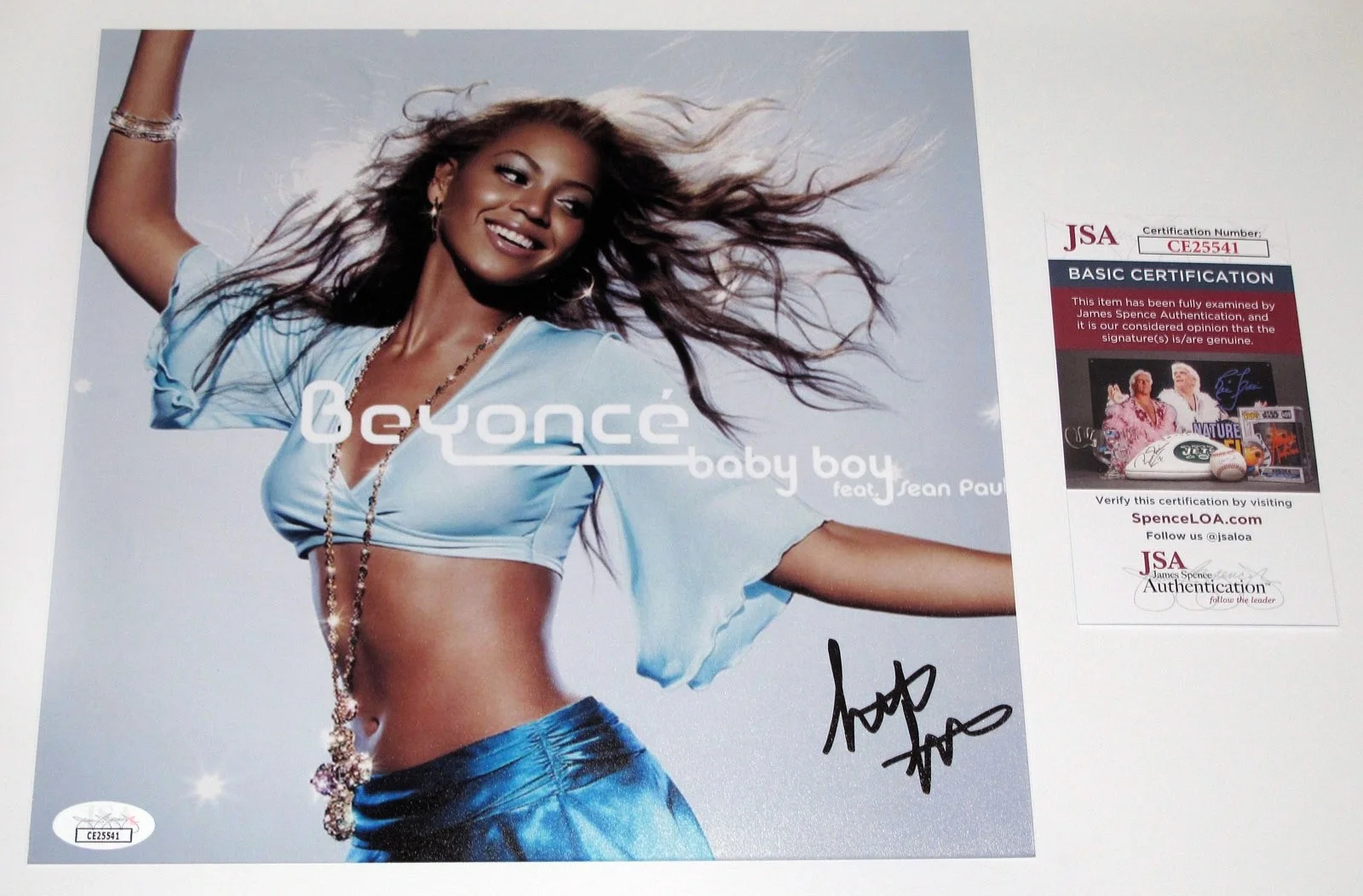 SCOTT STORCH — SCOTT STORCH signed BEYONCE & SEAN PAUL "BABY BOY" 10x10 PHOTO Ext Proof JSA COA, image 5