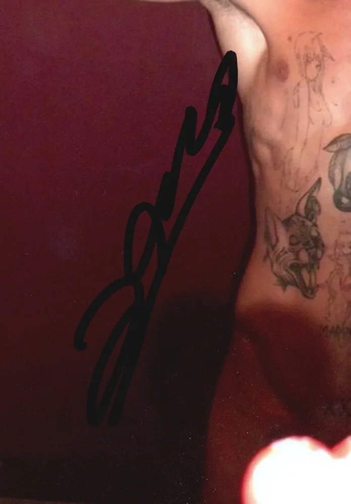 DAMIANO DAVID — Damiano David signed "MANESKIN" 8x10 Photo HOT Born With a Broken Heart ACOA COA, image 4