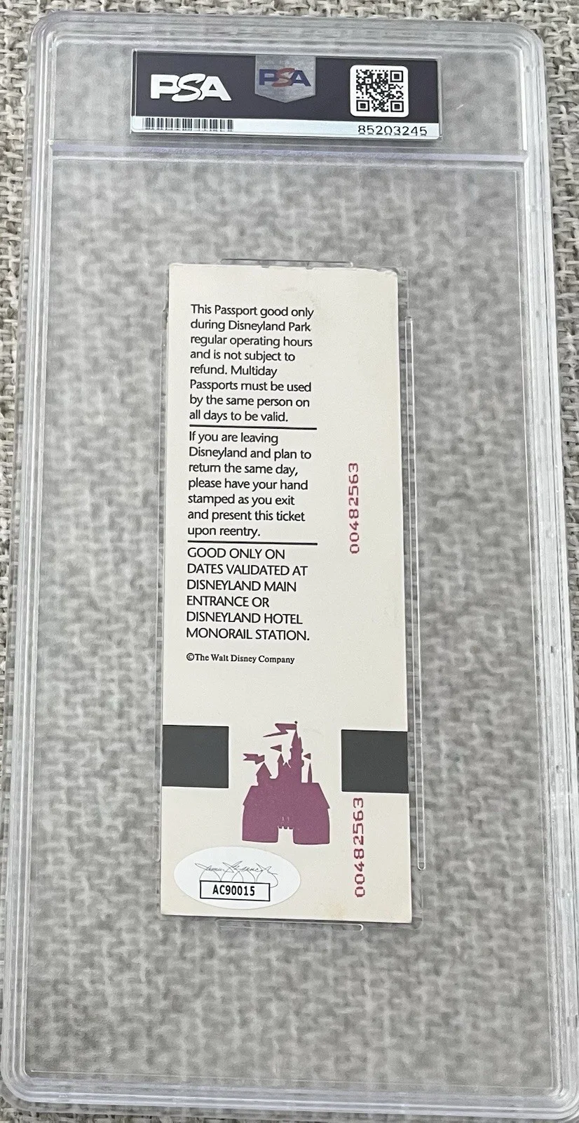 Michael Eisner — Michael Eisner Disney CEO Signed 1990’s Ticket Period Autograph PSA/DNA Rare, image 3