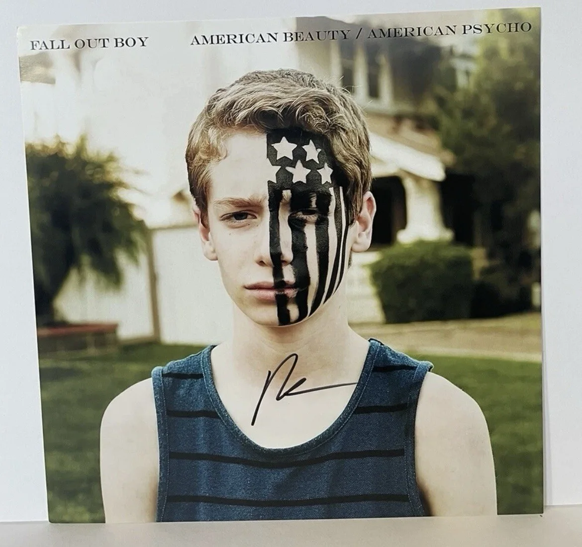 Fall Out Boy Patrick Stump Signed American Beauty American Psycho 12x12 Photo, изображение 2