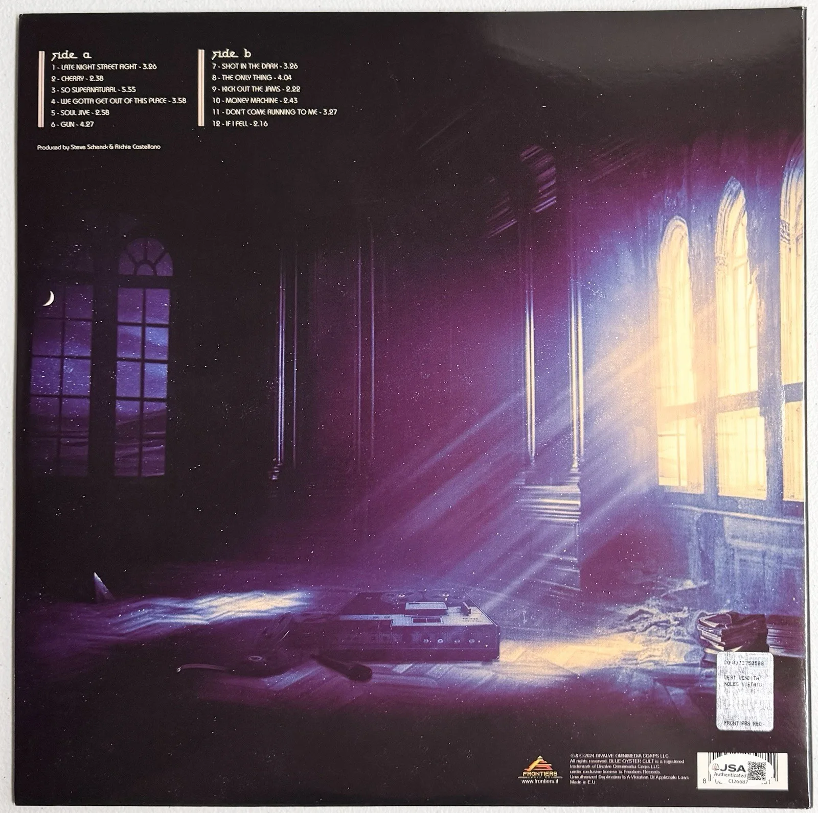 Blue Oyster Cult Signed Autographed Ghost Stories Vinyl JSA COA All 5 Members, изображение 3