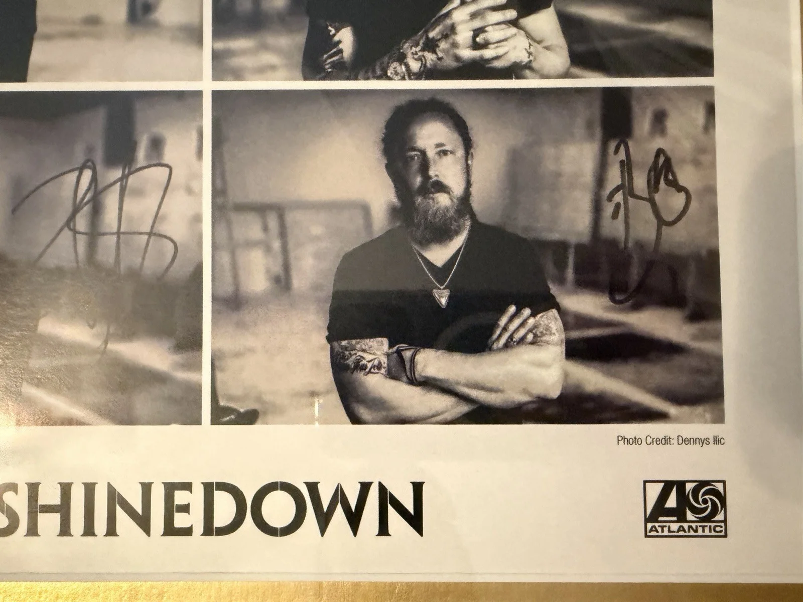 SHINEDOWN original hand SIGNED Autographed MATTED & FRAMED PHOTO 8.5x11, image 3