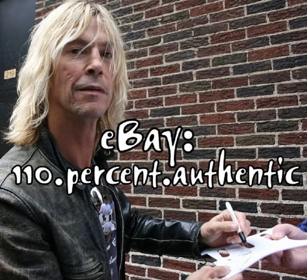 GUNS N ROSES x2 STEVEN ADLER DUFF SIGNED GUITAR PICKGUARD *EXACT PROOF*, image 3
