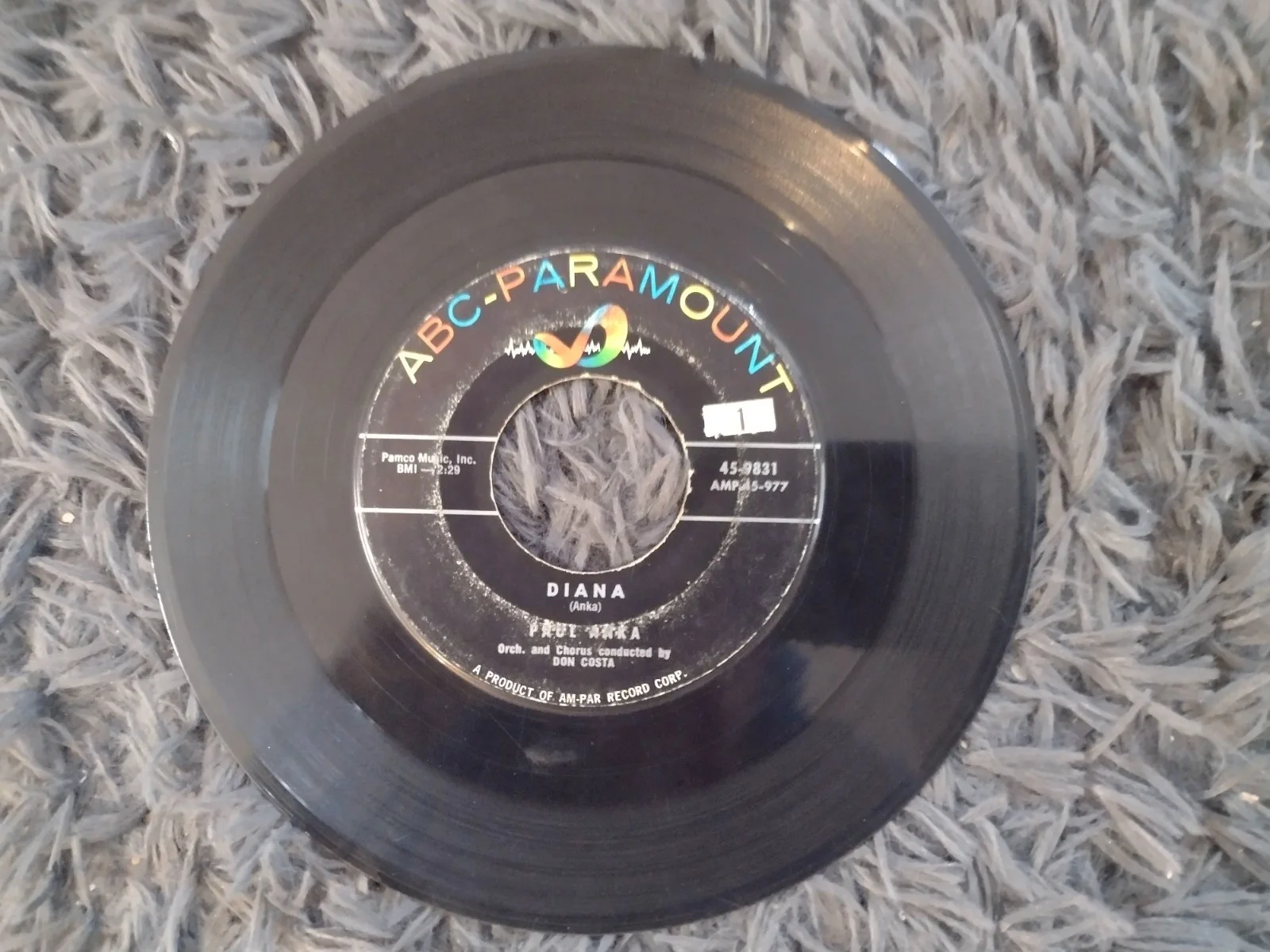 Rock/Pop Star Paul Anka Autographed 8x10 Photo with 45rpm " Diana", изображение 3