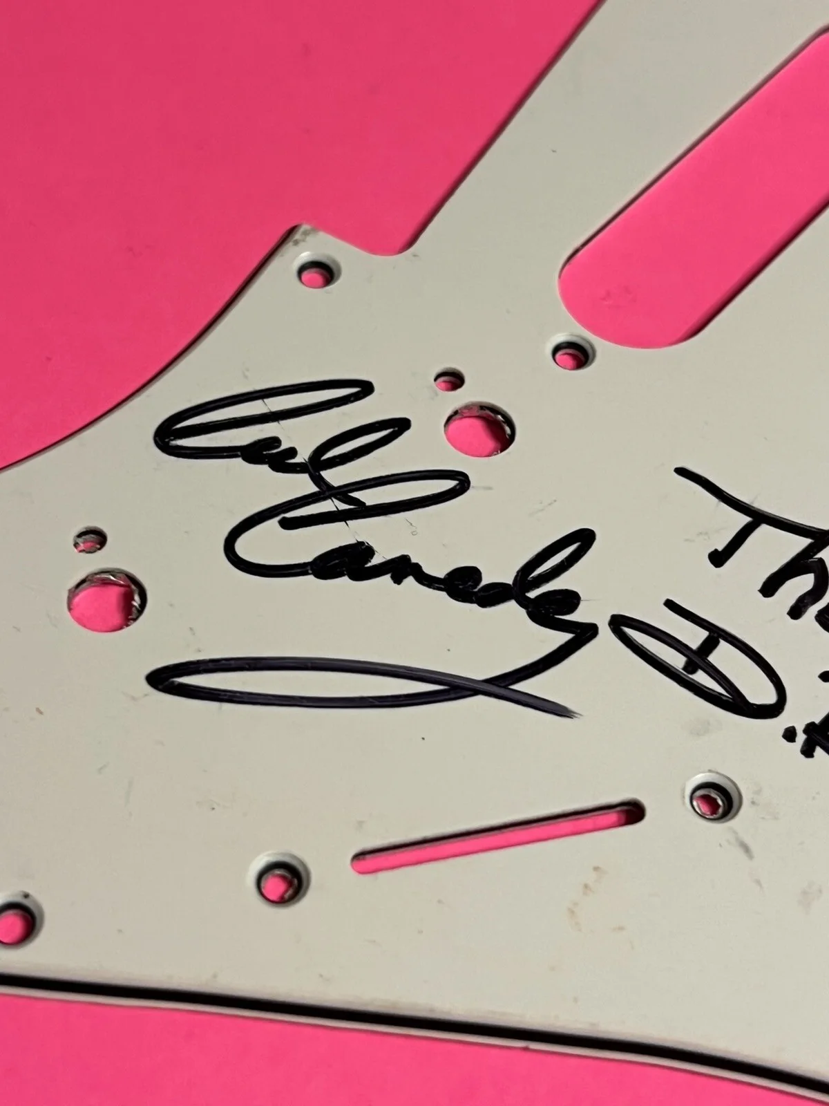 THE RODS x3 ENTIRE BAND AUTOGRAPHED SIGNED GUITAR PICKGUARD *EXACT PROOF*, изображение 3
