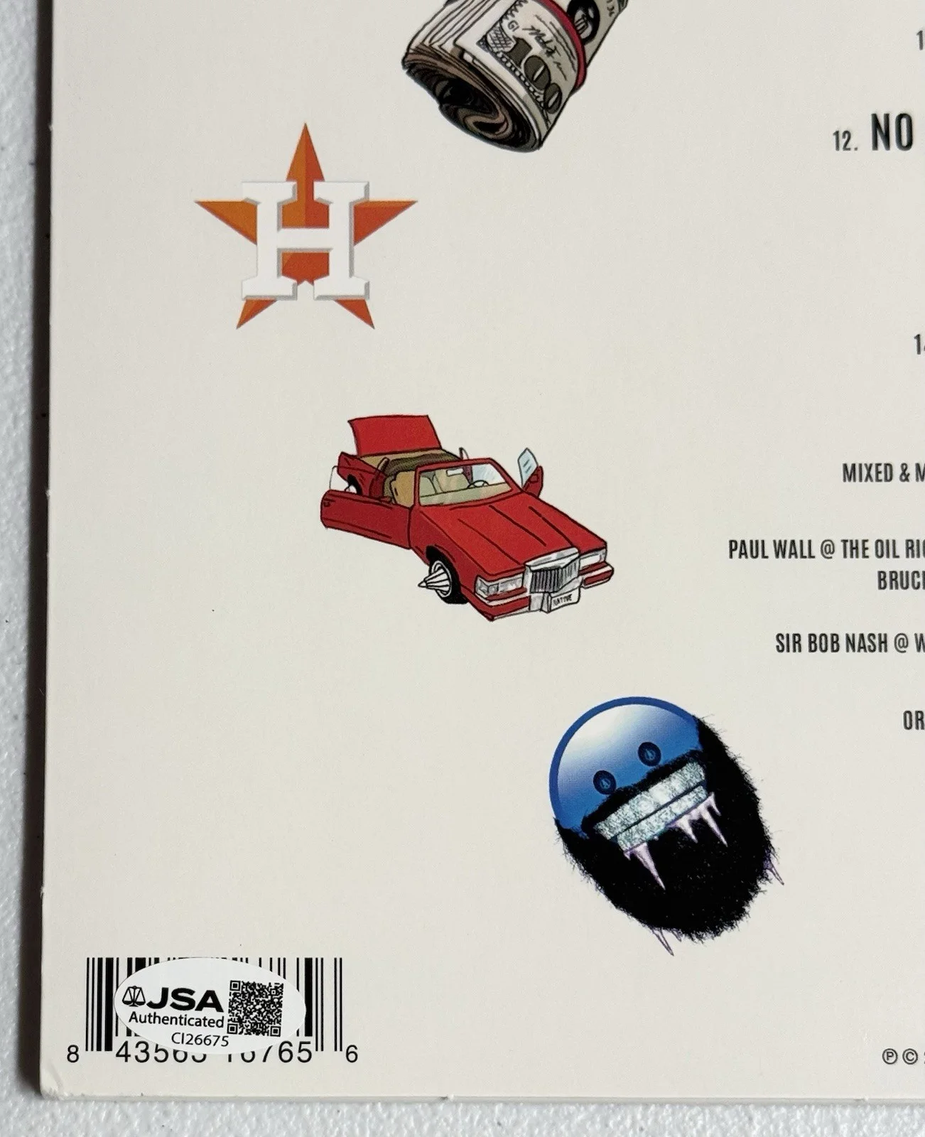 PAUL WALL SIGNED Vinyl JSA COA Start Finish Repeat HOUSTON RAP HIP HOP, image 4