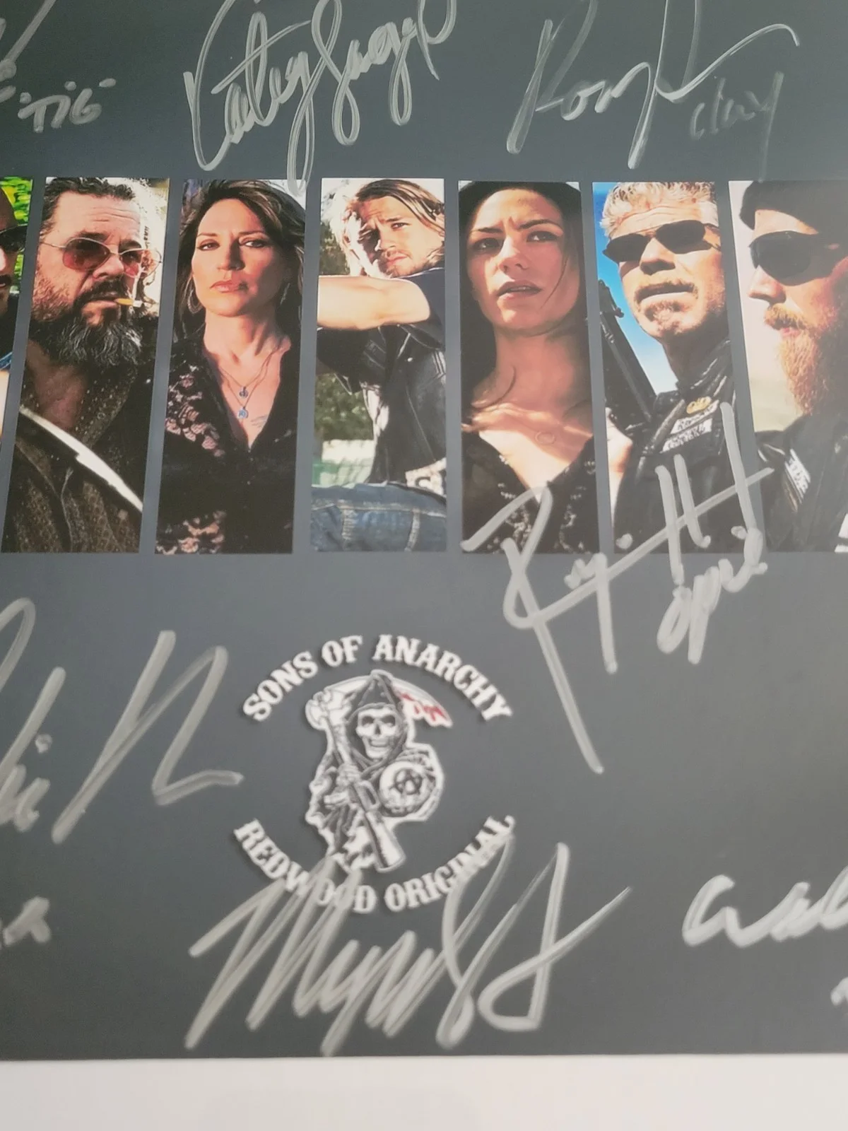 Taylor Sheridan — Sons Of Anarchy Cast Signed SAMCRO Photograph - One Of A Kind Inscriptions Autos, image 2
