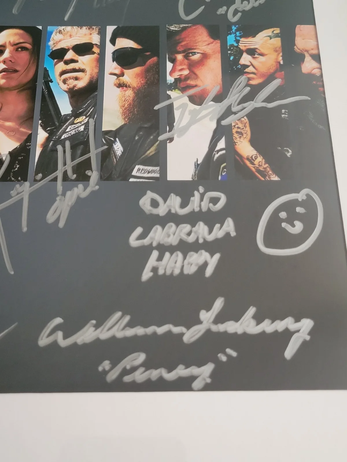 Taylor Sheridan — Sons Of Anarchy Cast Signed SAMCRO Photograph - One Of A Kind Inscriptions Autos, image 3