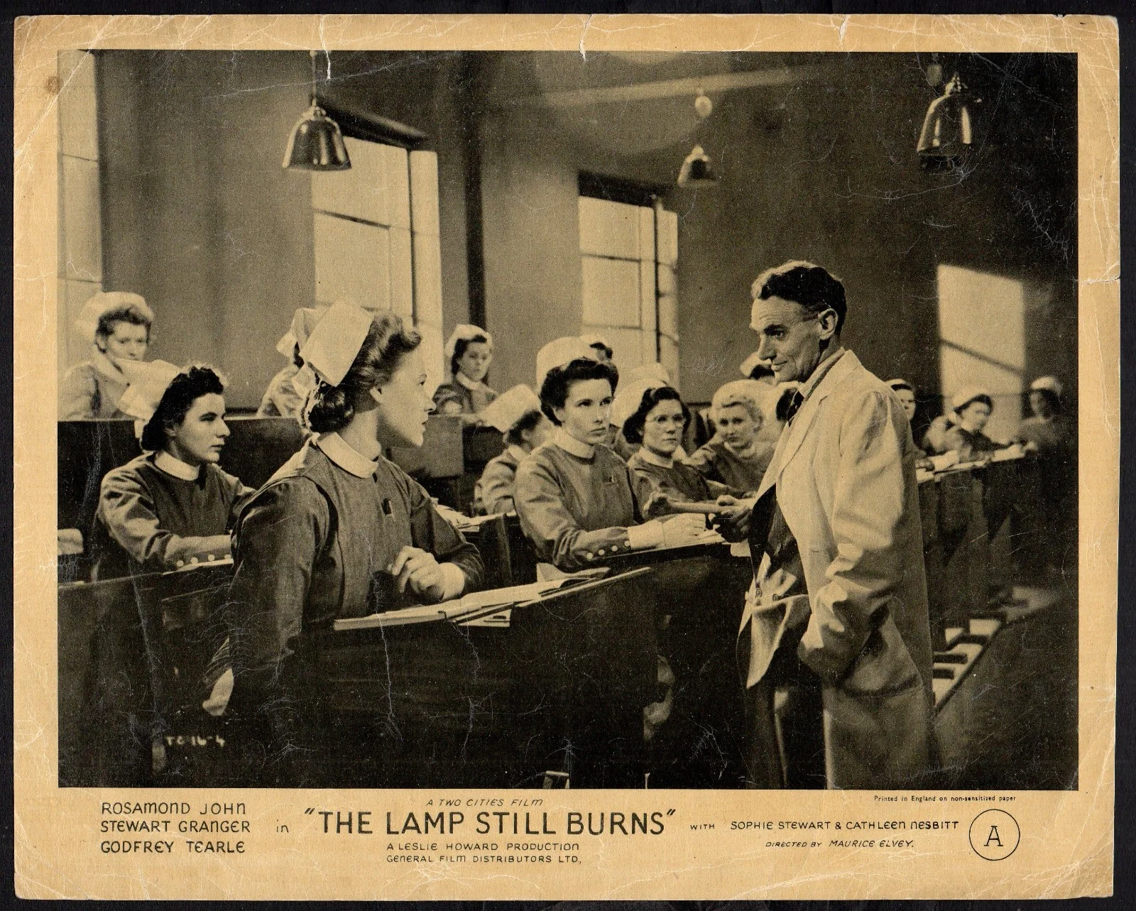 LAMP STILL BURNS 1943 Rosamund John, Godfrey Tearle 5 10x8 LOBBY CARDS, image 2
