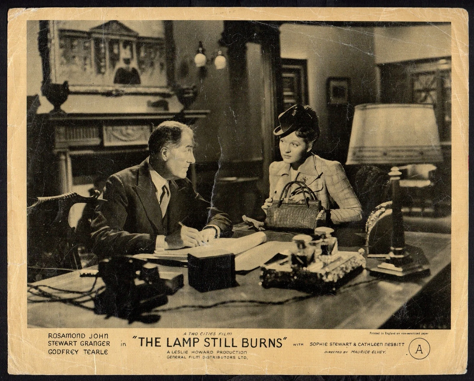 LAMP STILL BURNS 1943 Rosamund John, Godfrey Tearle 5 10x8 LOBBY CARDS, image 3