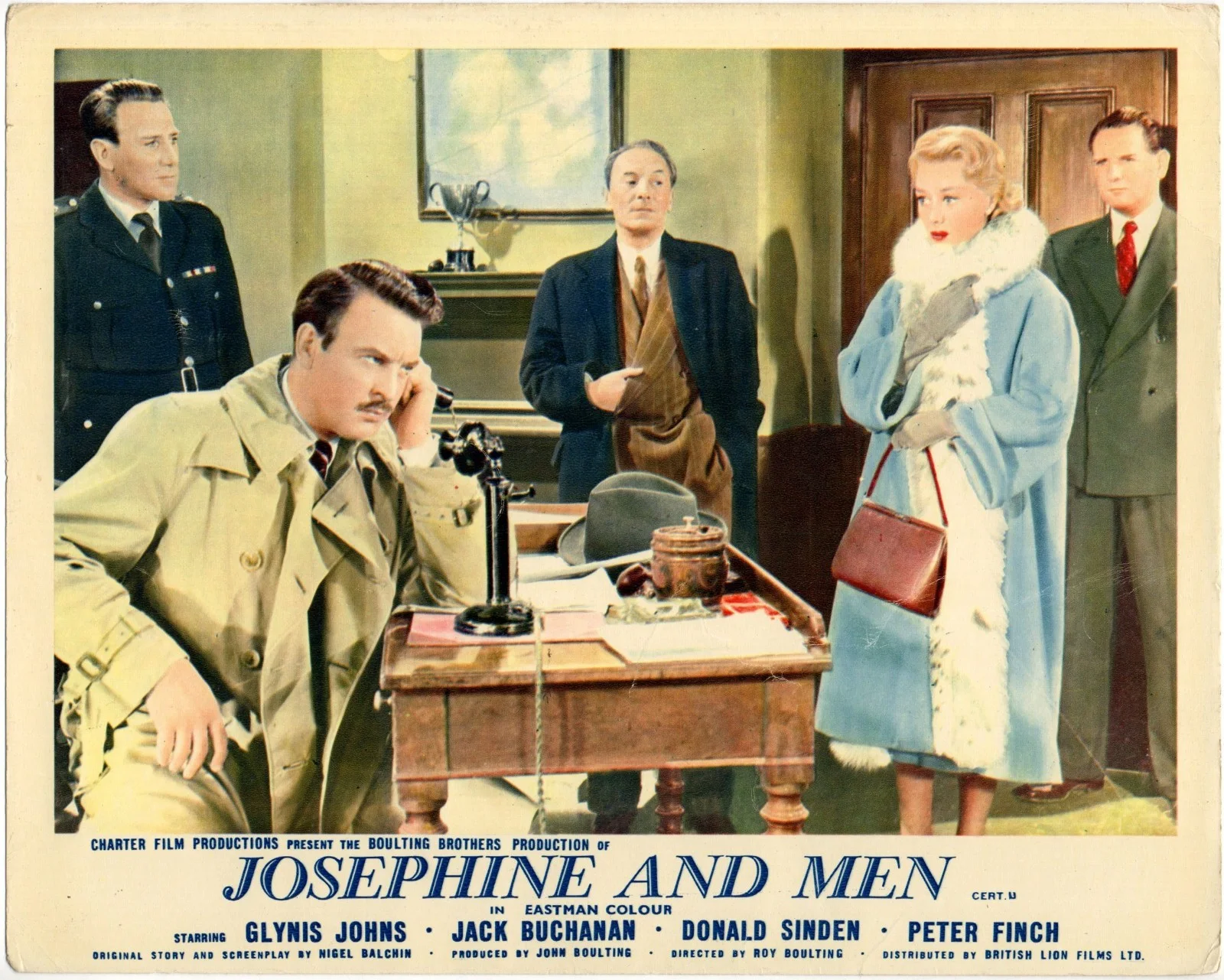 JOSEPHINE AND MEN 1955 Glynis Johns, Jack Buchanan, Donald Sinden 3 LOBBY CARDS, изображение 3