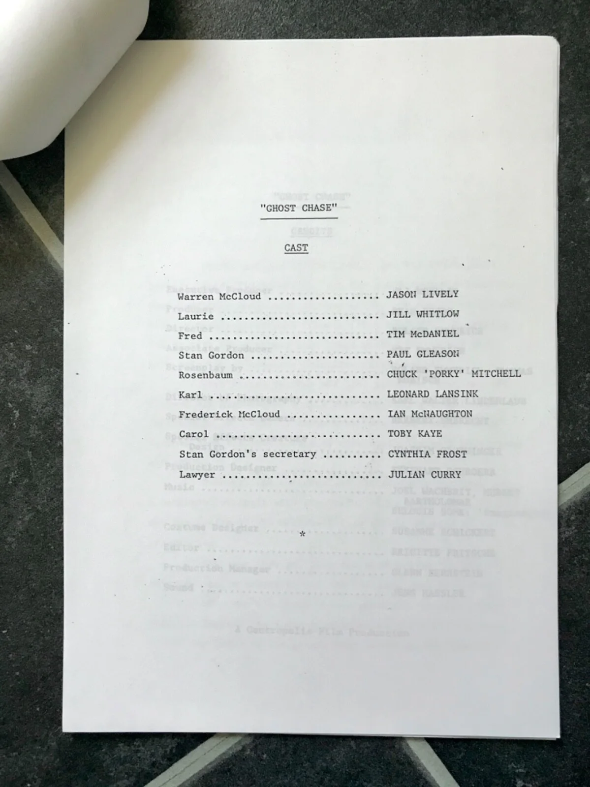 GHOST CHASE Original Movie Film Press Kit JASON LIVELY PAUL GLEASON JILL WHITLOW, изображение 2