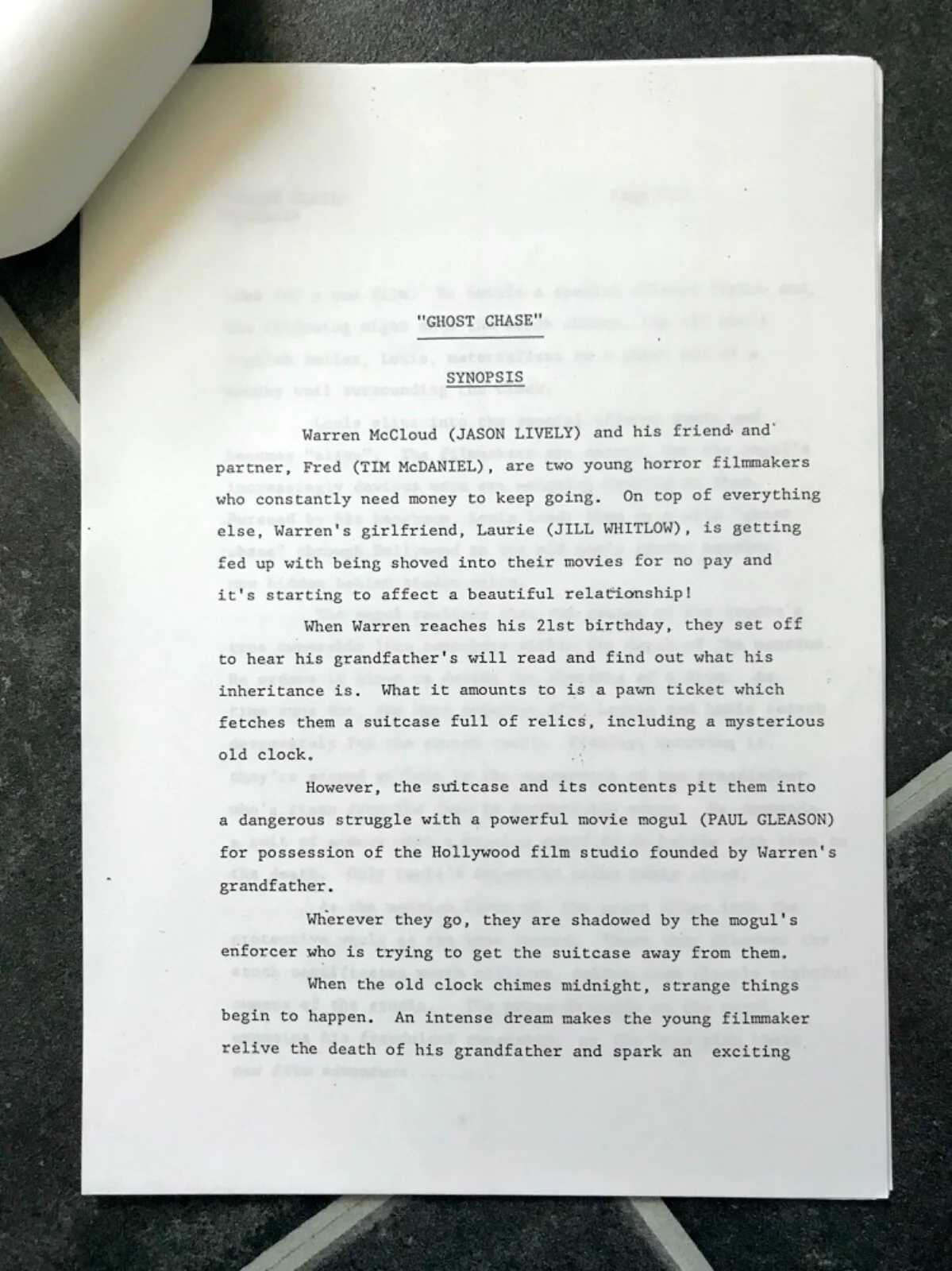 GHOST CHASE Original Movie Film Press Kit JASON LIVELY PAUL GLEASON JILL WHITLOW, изображение 3