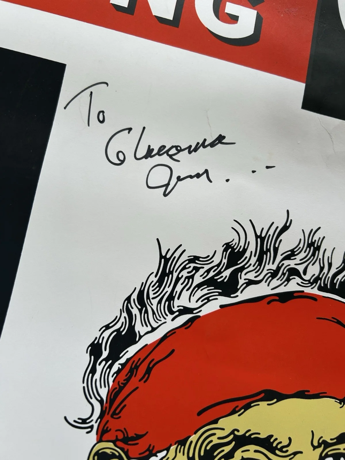 Autographed promotional poster for a "Cheech & Chong" event at The Roxy., изображение 5