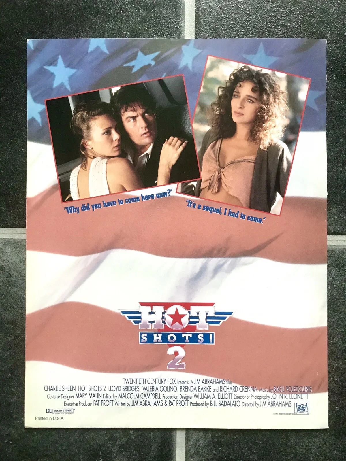 HOT SHOTS 2 Original Movie Press Kit CHARLIE SHEEN VALERIA GOLINO LLOYD BRIDGES, изображение 4