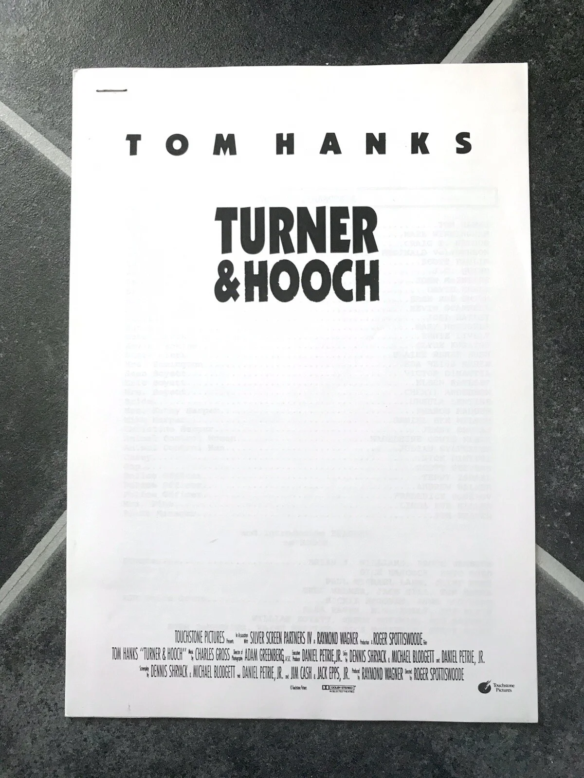 TURNER & HOOCH Vintage 89 MASTIFF DOG Movie Press Kit TOM HANKS MARE WINNINGHAM, изображение 2