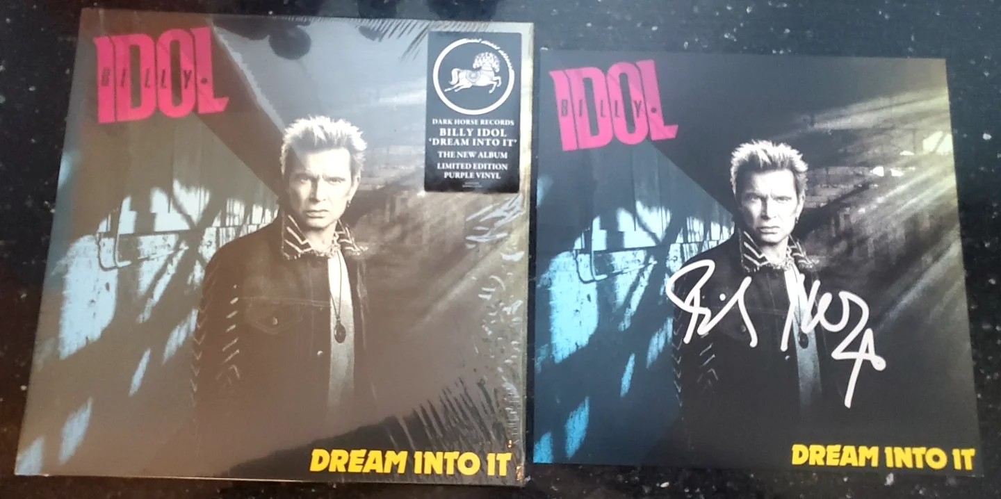 BILLY IDOL AUTOGRAPHED LP VINYL RECORD DREAM INTO IT SIGNED ~ PURPLE RECORD (NM), изображение 2