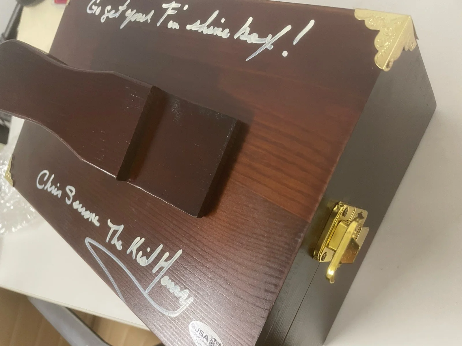 Chris Serrone — Chris Serrone “Goodfellas” The Kid Henry Signed Shine Box w/ Inscription JSA, изображение 3
