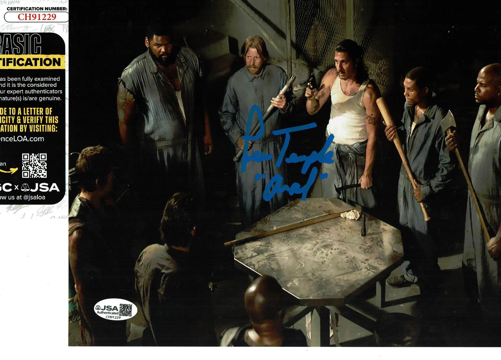 Lew temple — Walking Dead Lew Temple autographed 8x10 color photo JSA Certified **