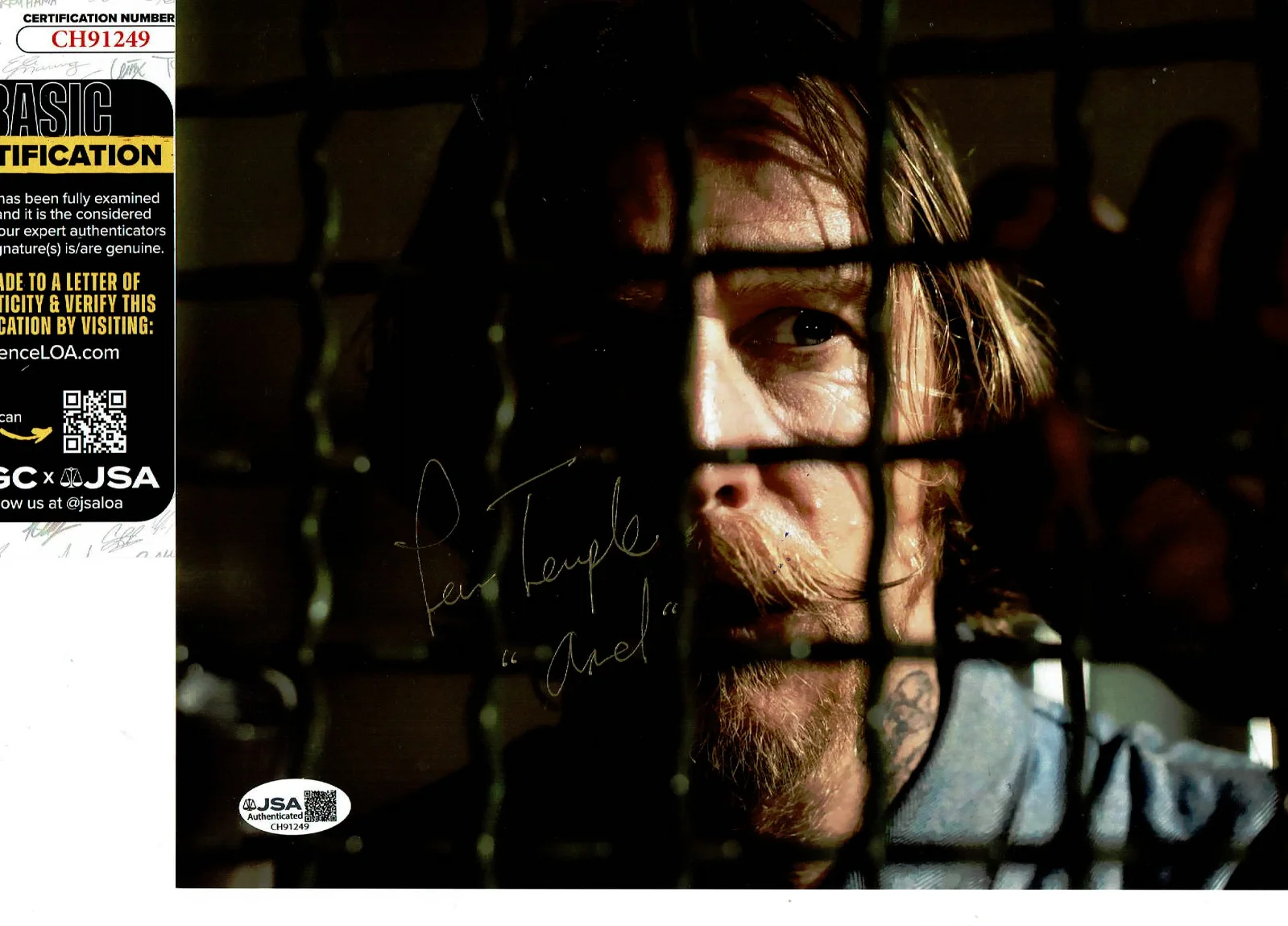 Lew temple — Walking Dead Lew Temple autographed 8x10 close up photo JSA Certified bonus