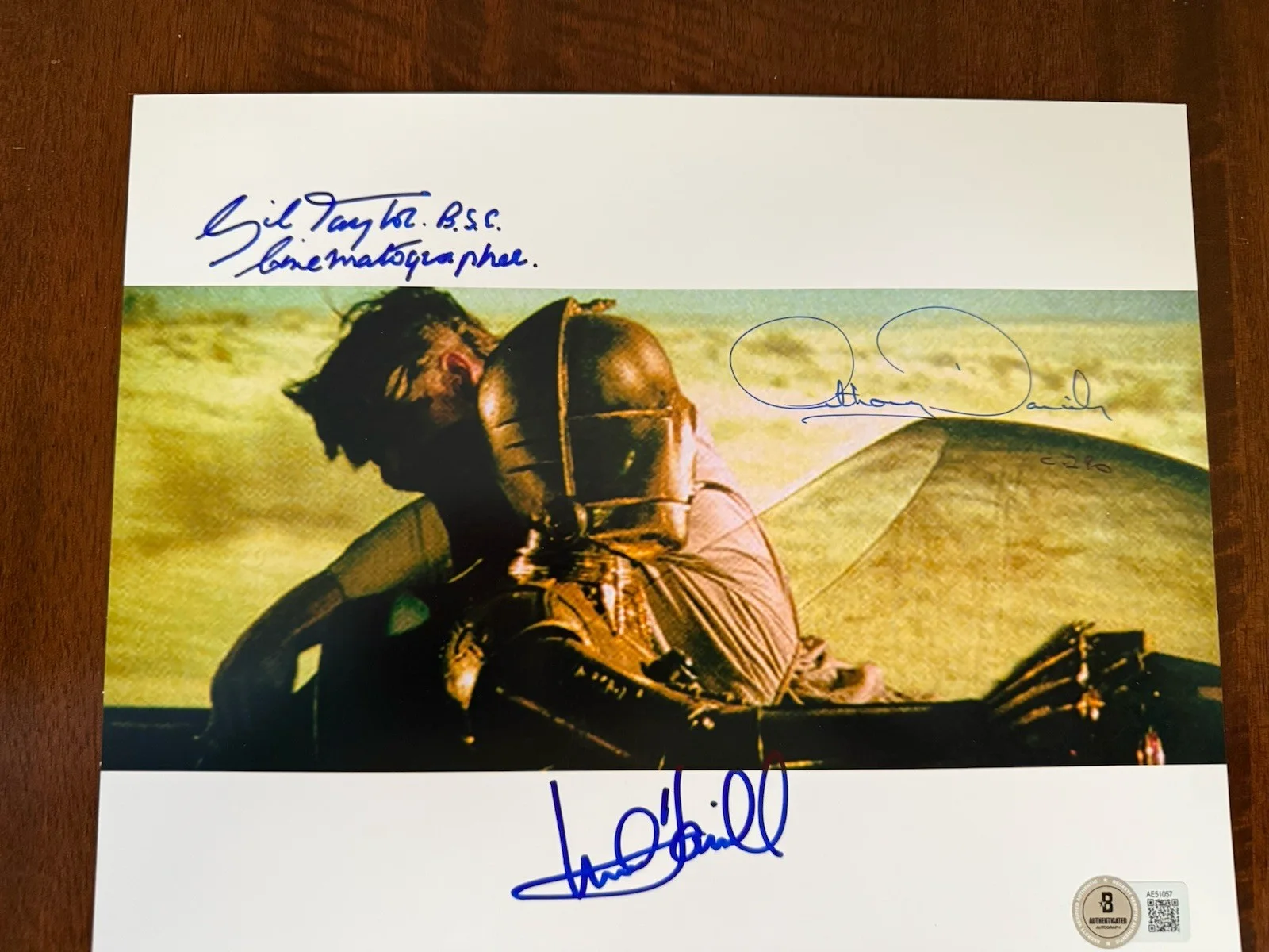 Dual Signed Mark Hamill Anthony Daniels Gil Taylor Star Wars Beckett LOA 8x10, изображение 3