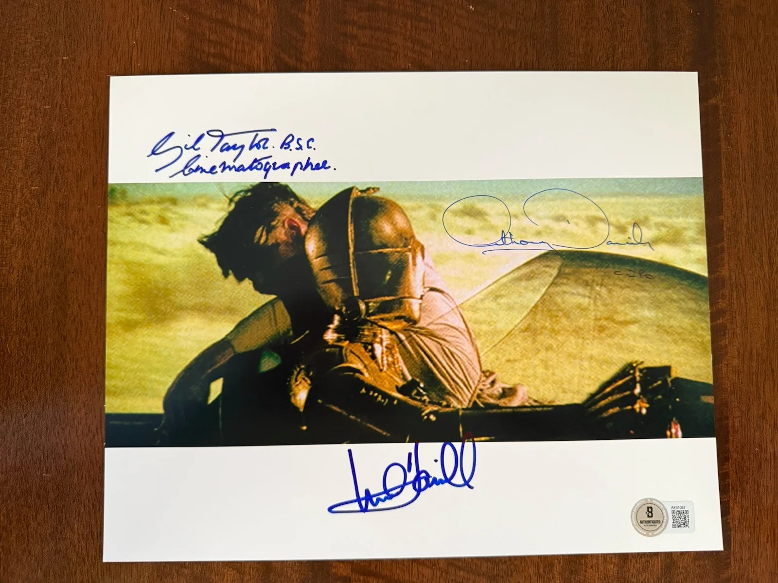 Dual Signed Mark Hamill Anthony Daniels Gil Taylor Star Wars Beckett LOA 8x10, изображение 5