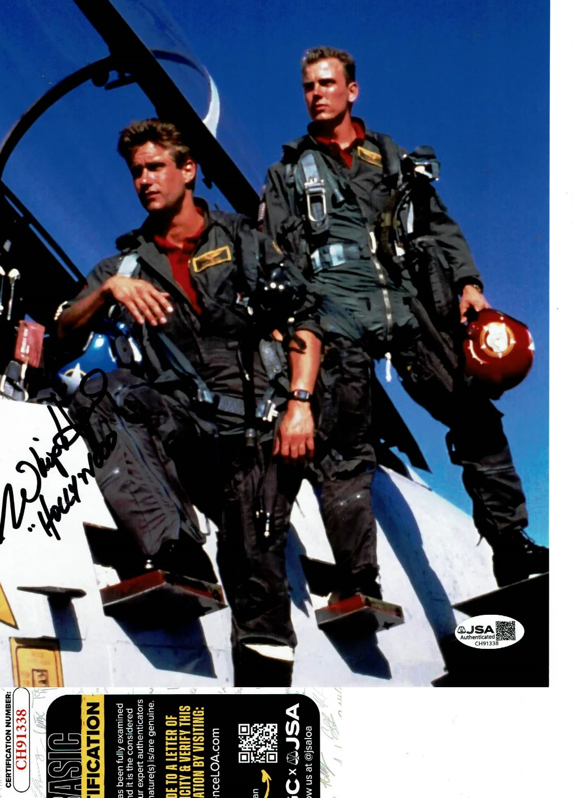 Whip Hubley — Top Gun Whip Hubley aka Hollywood autographed 8x10 Photo on Jet JSA Certified*