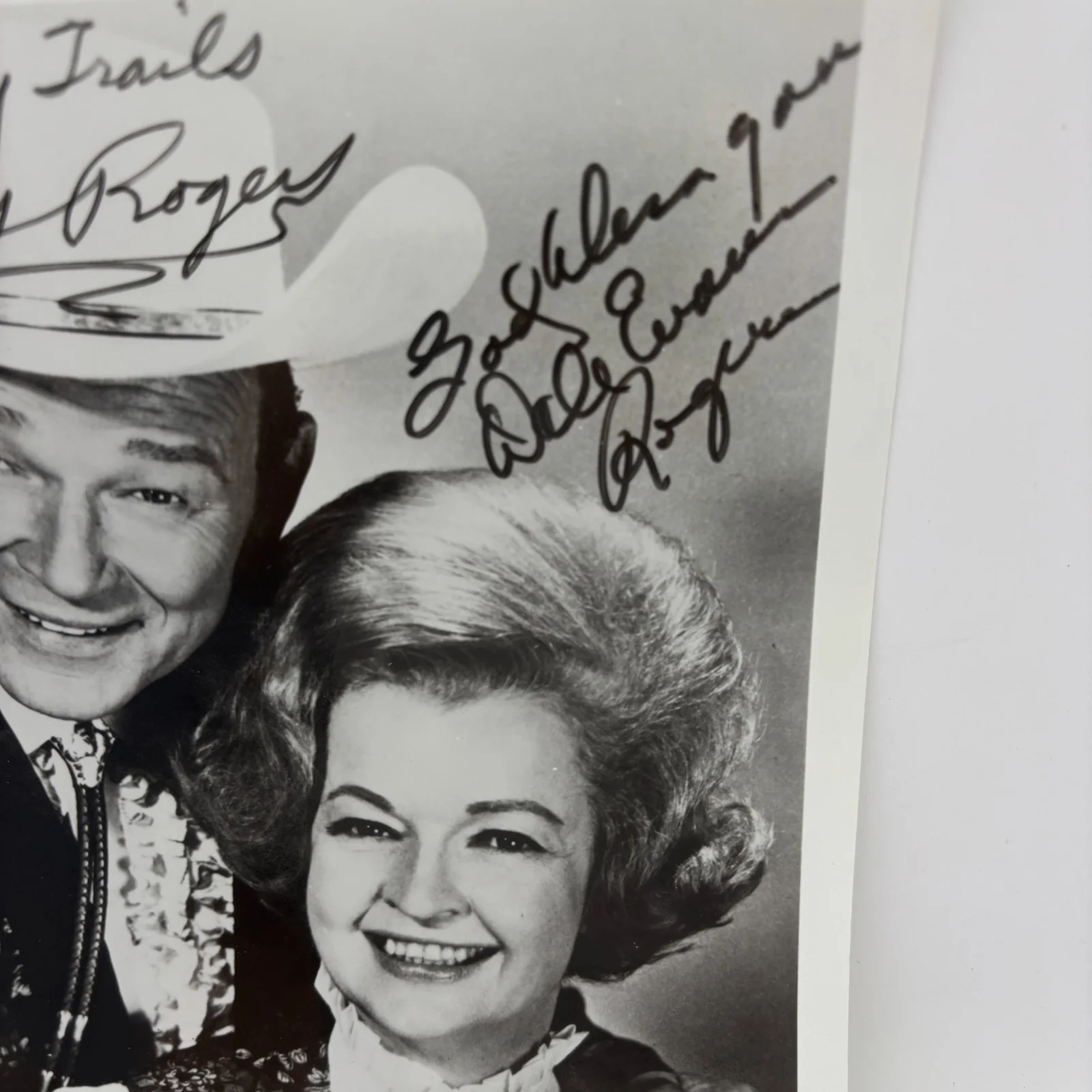 Roy Rogers, Dale Evans — Roy Rogers Dale Evans Rogers Promotional Fan 8x10 Photo Signed Printed Copy, изображение 3