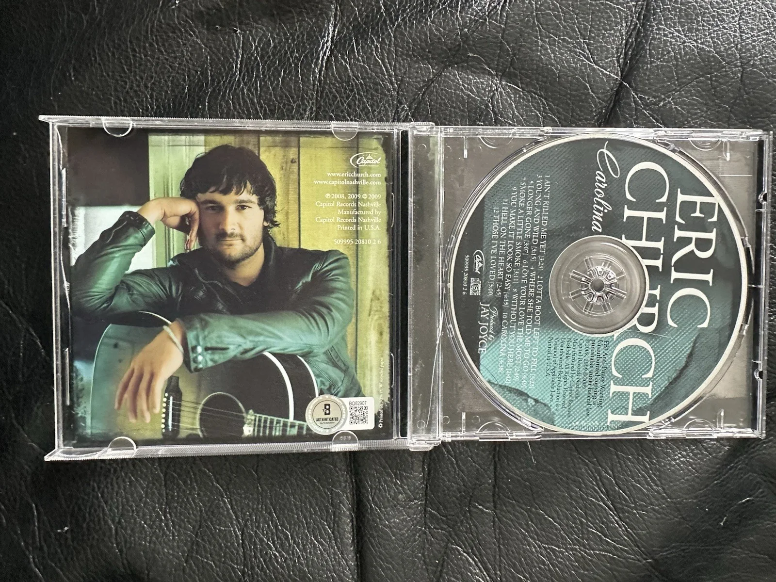 Eric Church Signed Carolina CD BECKETT COA BQ82907, image 2