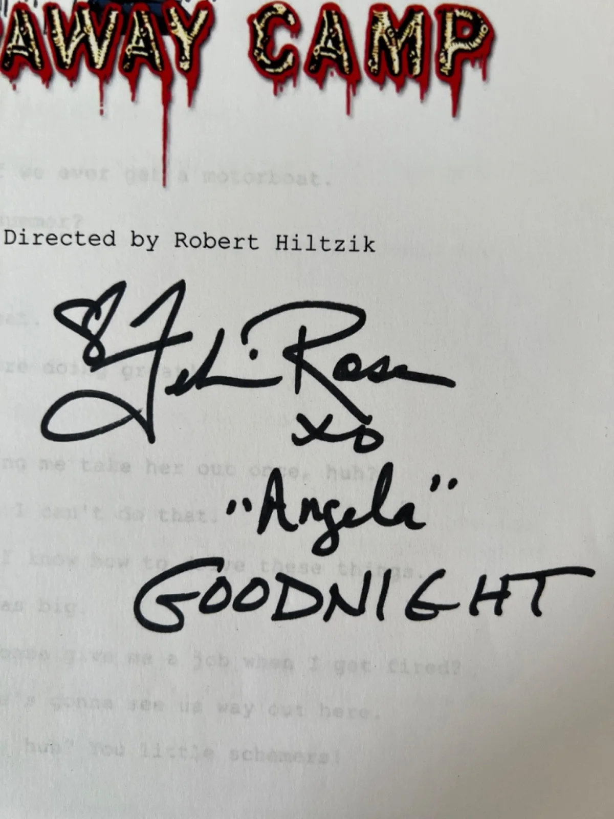Rare Autographed Sleepaway Camp Script Signed by Felissa Rose AKA Angela Baker!, image 4